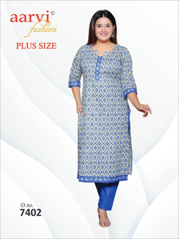 Aarvi Plus Size Vol-4 – Straight Kurtis